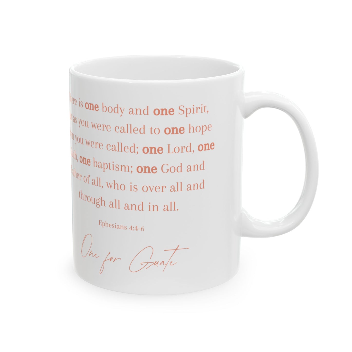 Floral Hibiscus and Ephesians 4:4-6 Coffee Mug
