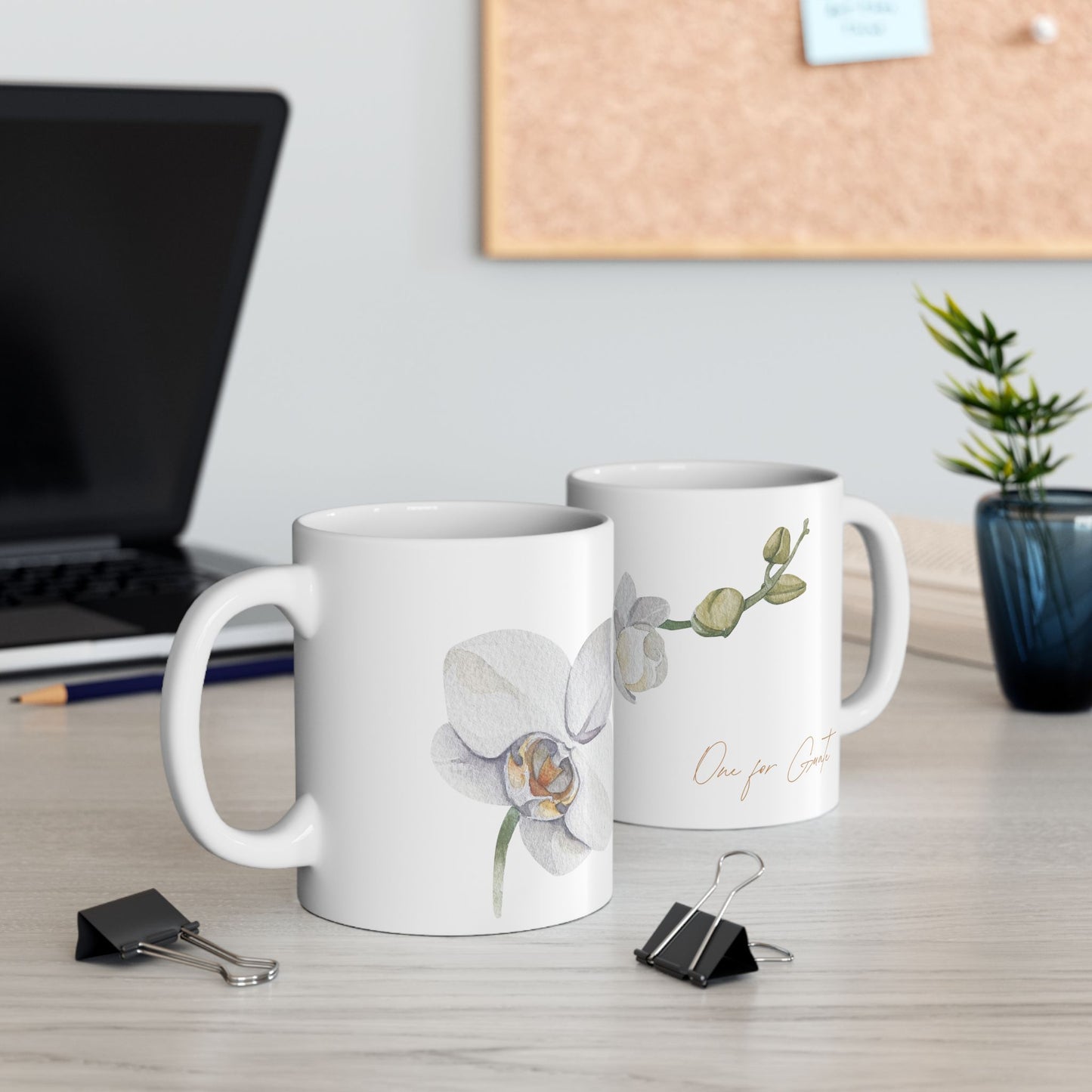 White Nun Orchid - Guatemalan Flower Coffee Mug