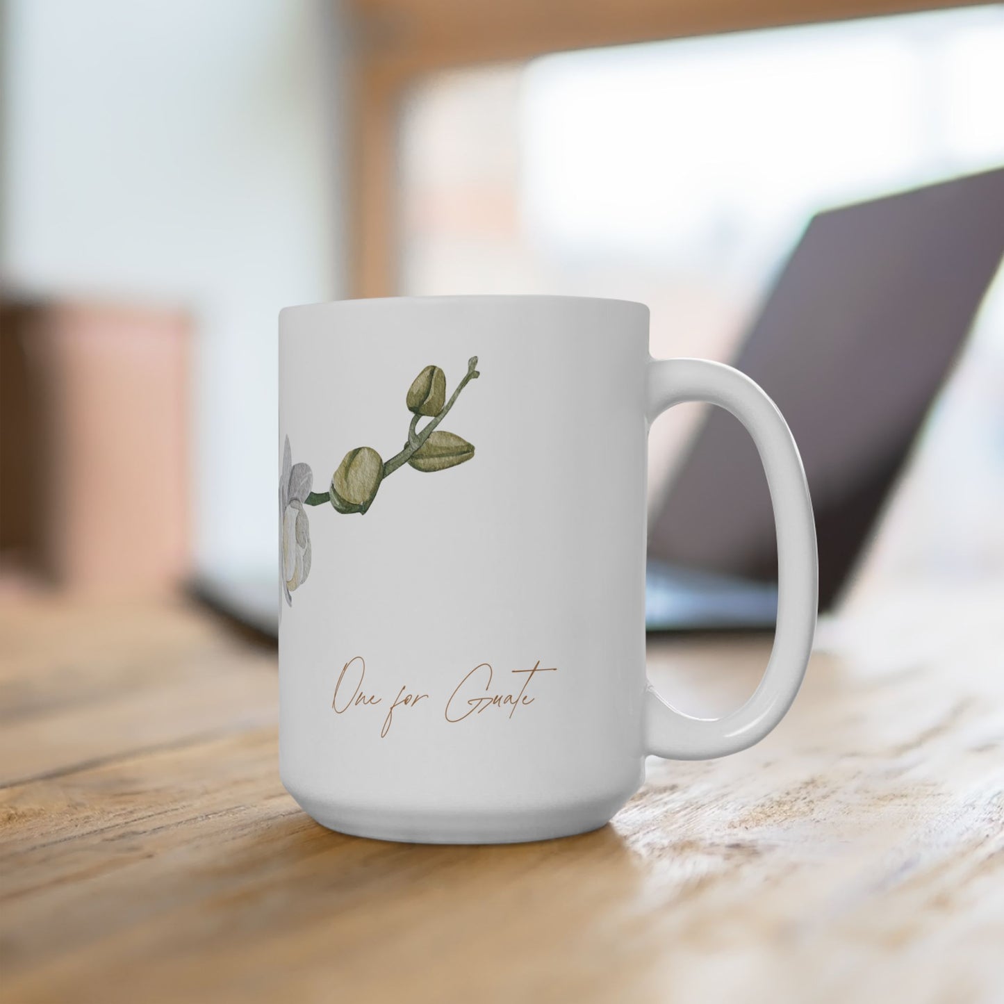 White Nun Orchid - Guatemalan Flower Coffee Mug