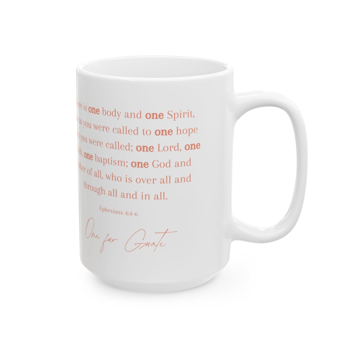 Floral Hibiscus and Ephesians 4:4-6 Coffee Mug