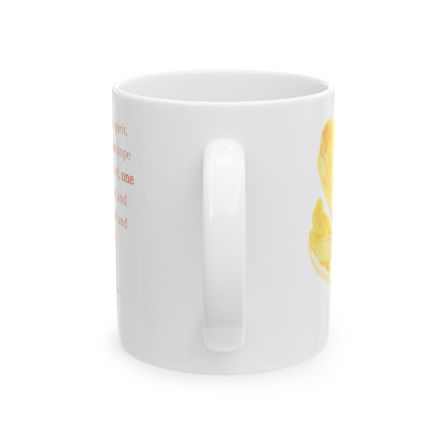 Floral Hibiscus and Ephesians 4:4-6 Coffee Mug