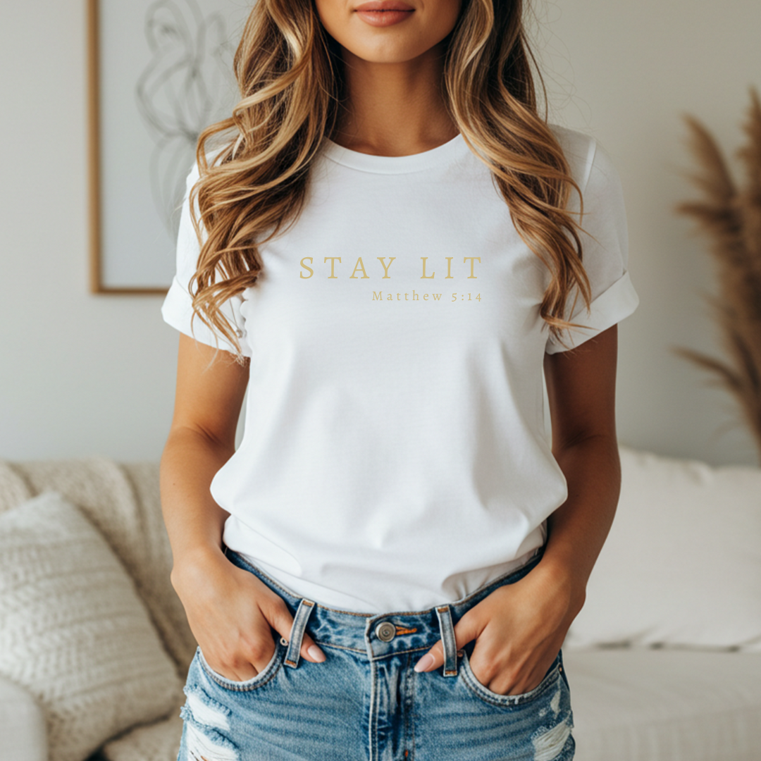 Stay Lit - Matthew 5:14 Tee