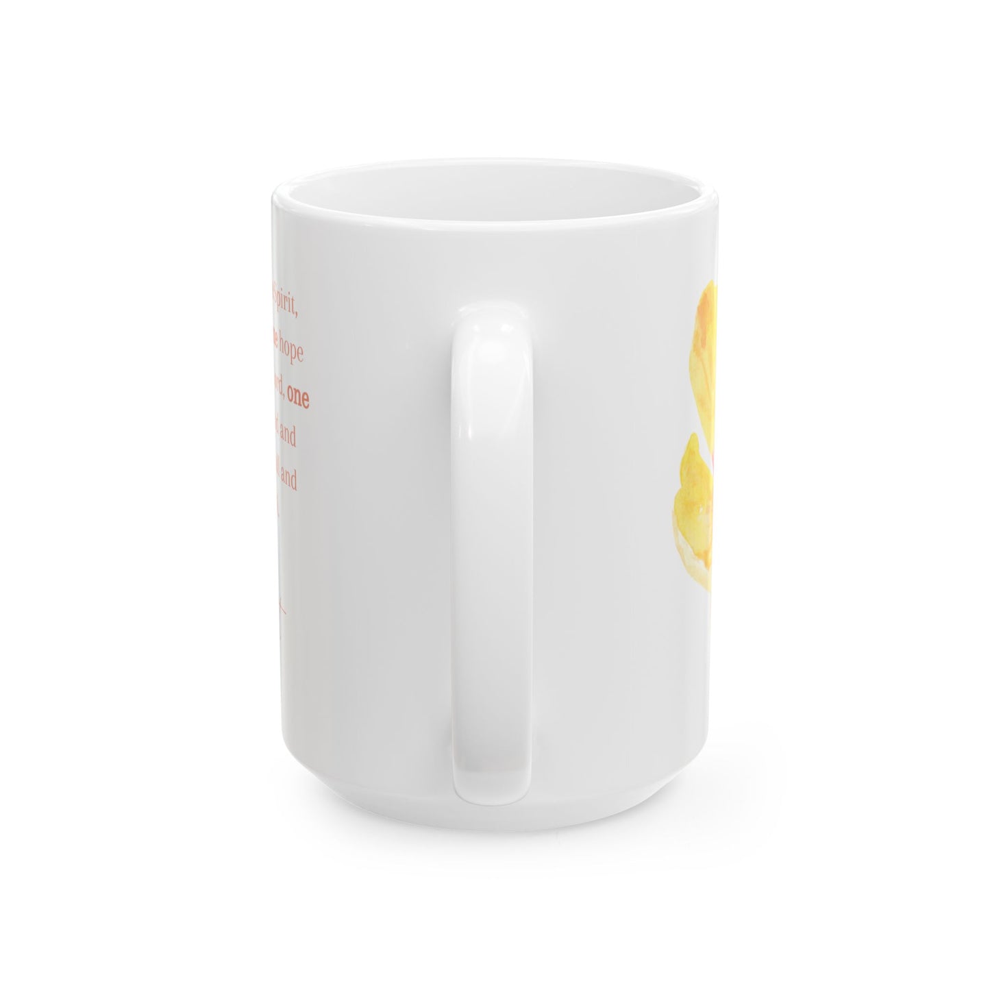 Floral Hibiscus and Ephesians 4:4-6 Coffee Mug