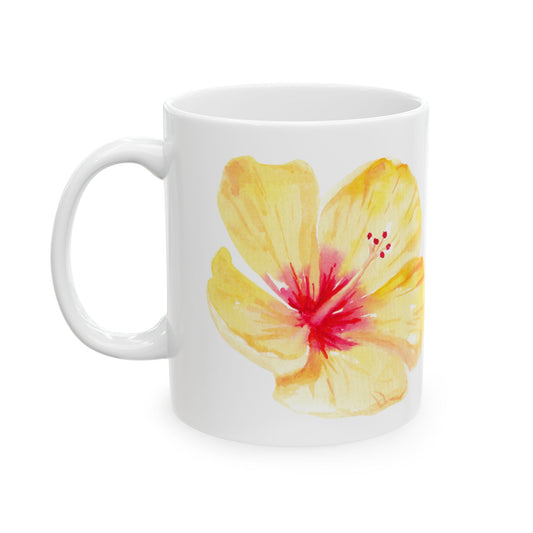 Floral Hibiscus and Ephesians 4:4-6 Coffee Mug