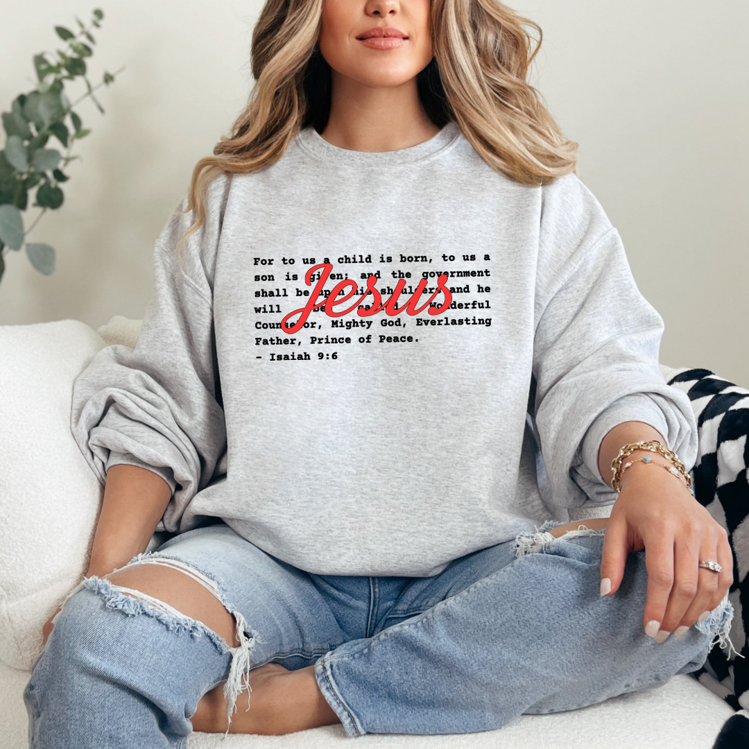 Women’s “Jesus – Isaiah 9:6” Sweatshirt