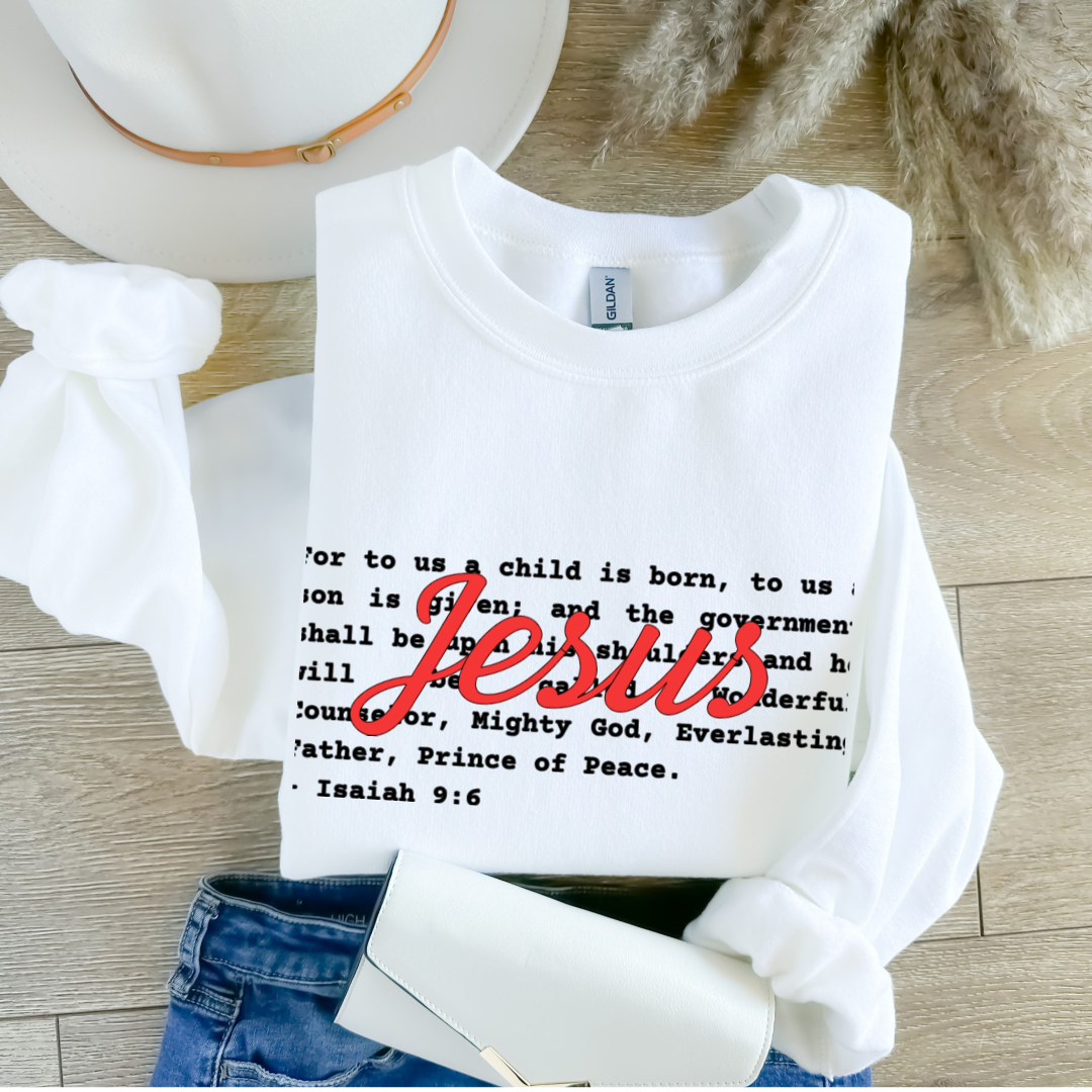 Women’s “Jesus – Isaiah 9:6” Sweatshirt