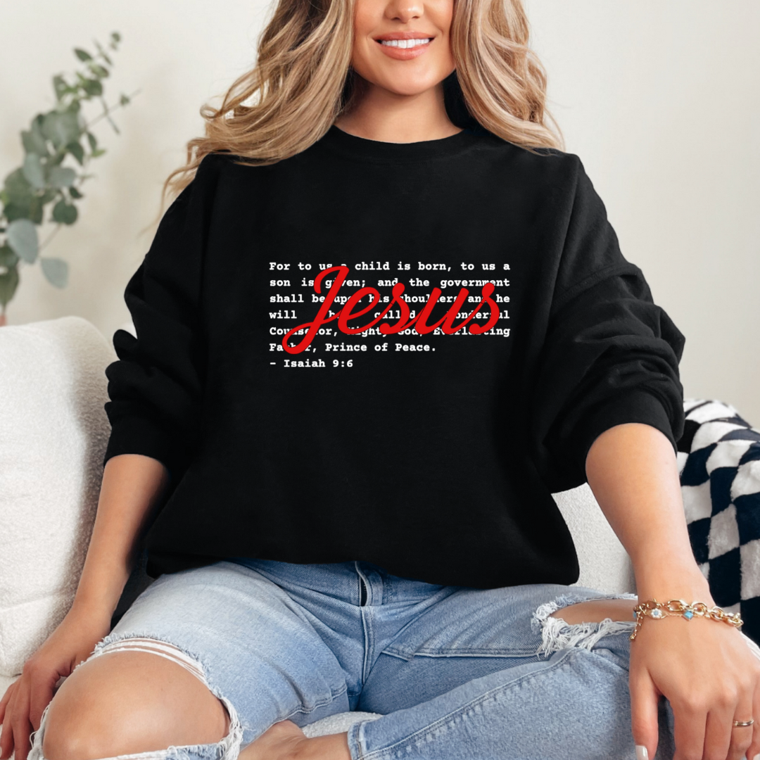 Women’s “Jesus – Isaiah 9:6” Sweatshirt