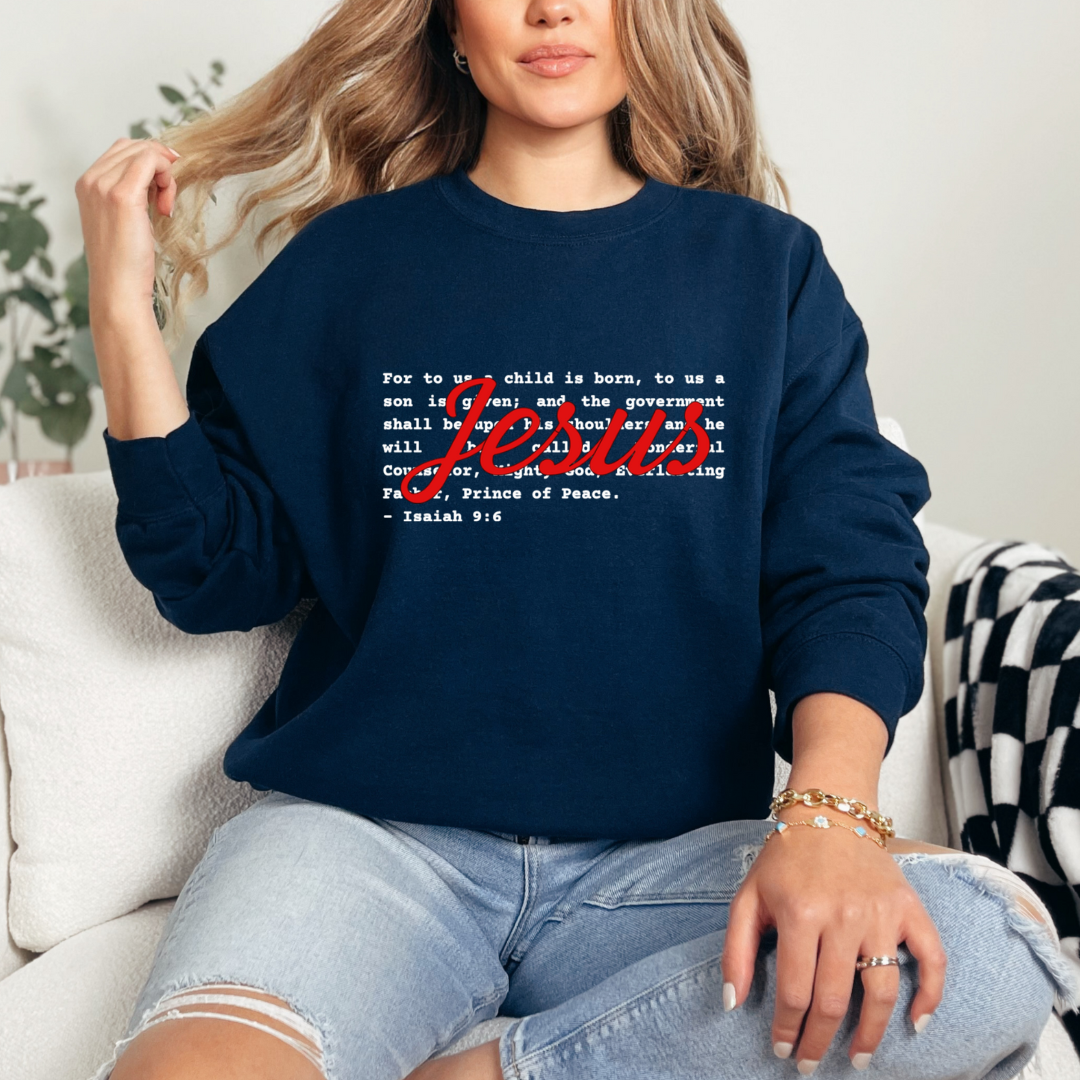 Women’s “Jesus – Isaiah 9:6” Sweatshirt